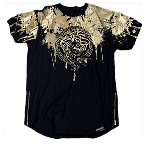 Black and Gold Graphic Men's Shirt